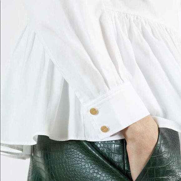 Ted Baker London | Women’s Cannan Gathered Over-sized Shirt White Size 2 - Picture 5 of 9